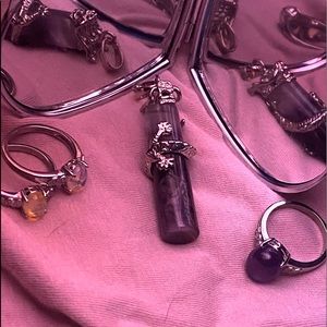 Authentic amethyst dragon hugged crystal charm necklace